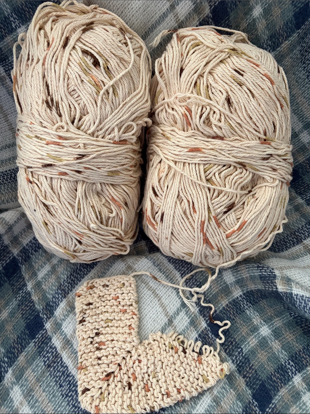 Bernat Handicrafter Speckled Cotton Yarn Skeins - mega sized balls